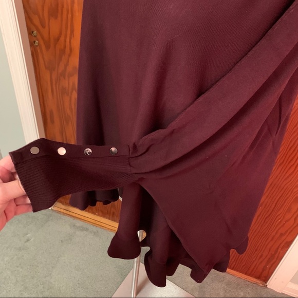 ALFANI Turtleneck Ruffle Poncho Style Sweater - Picture 6 of 14